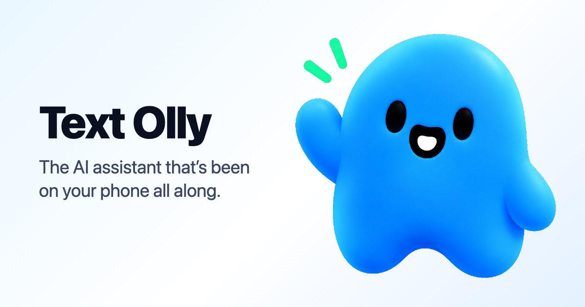 Screenshot of Olly, Your personal AI assistant, living in iMessage